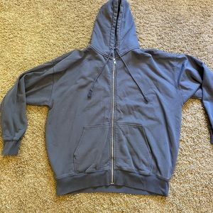 light blue zip up hoodie